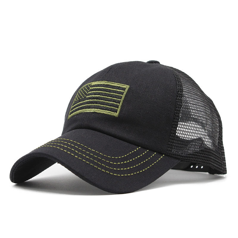 TheCapSpot - Outdoor Camouflage Mesh Cap Embroidered Hat