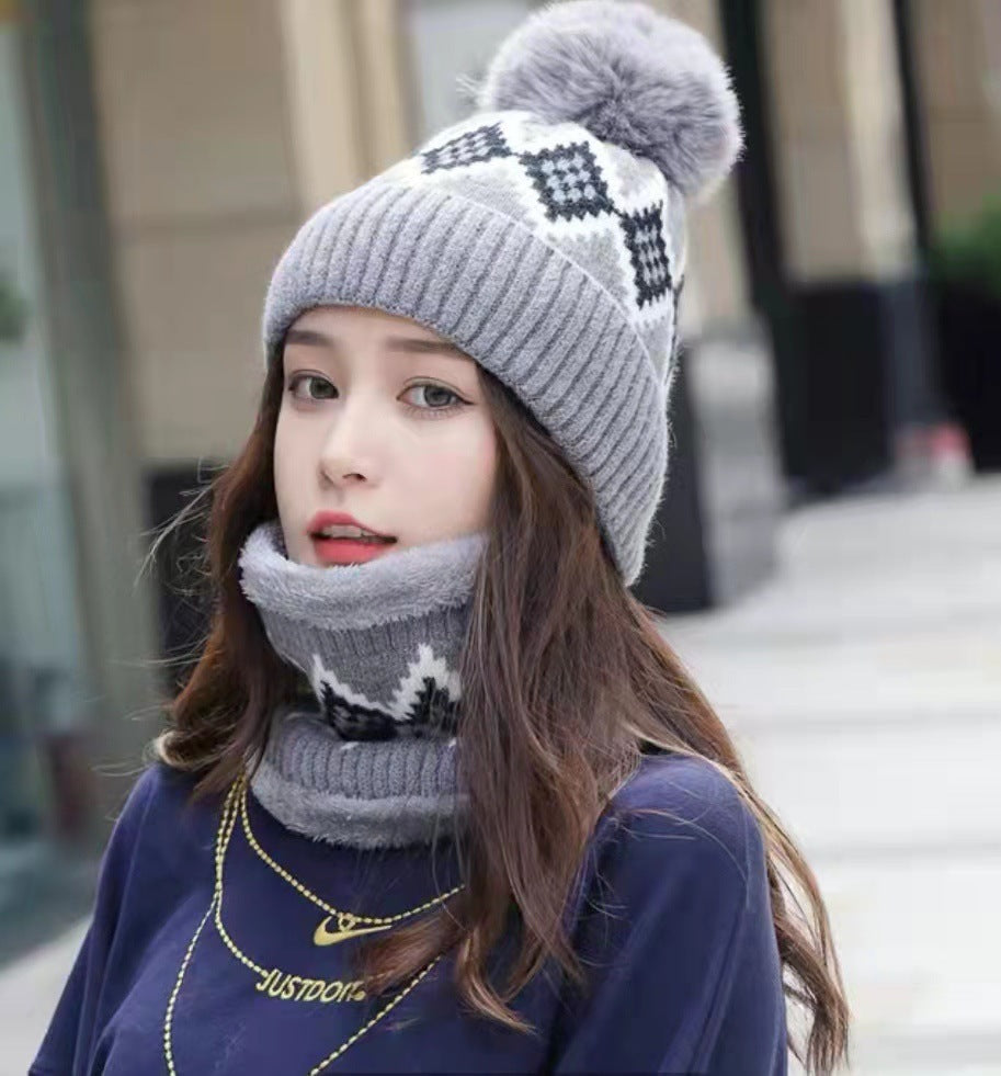 TheCapSpot - Hat Women's Wool Cute Versatile Scarf Plush