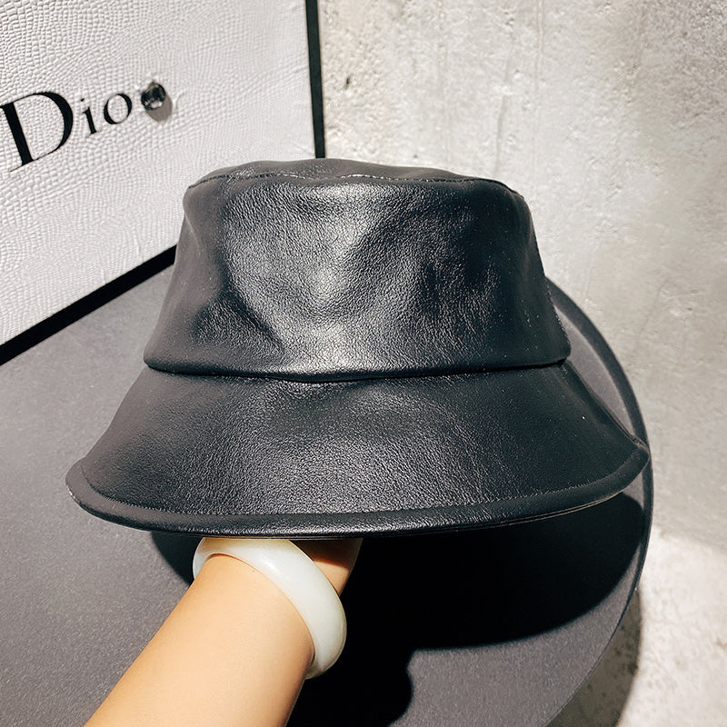 The CapSpot - Leather Basin Hat Wide Brim Cover Face Hat