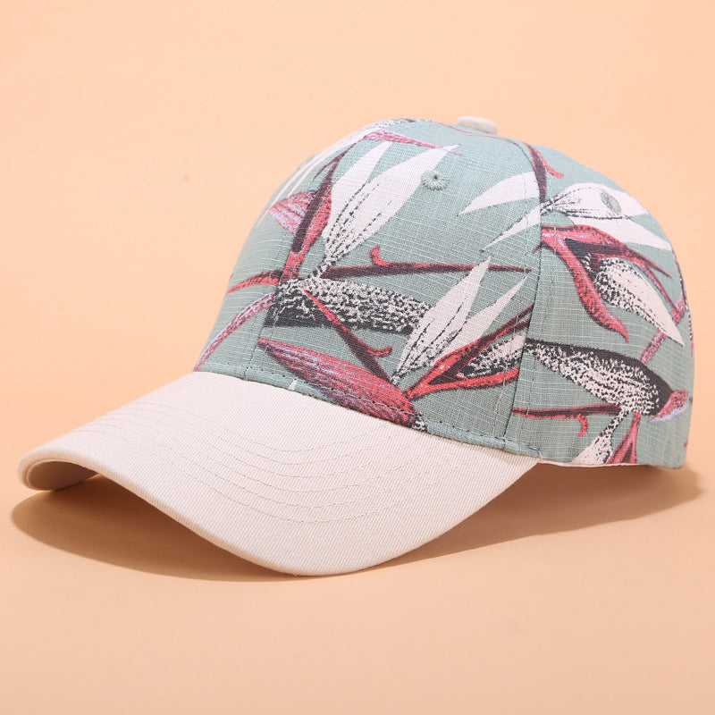 Printed Baseball Cap Trendy Lady