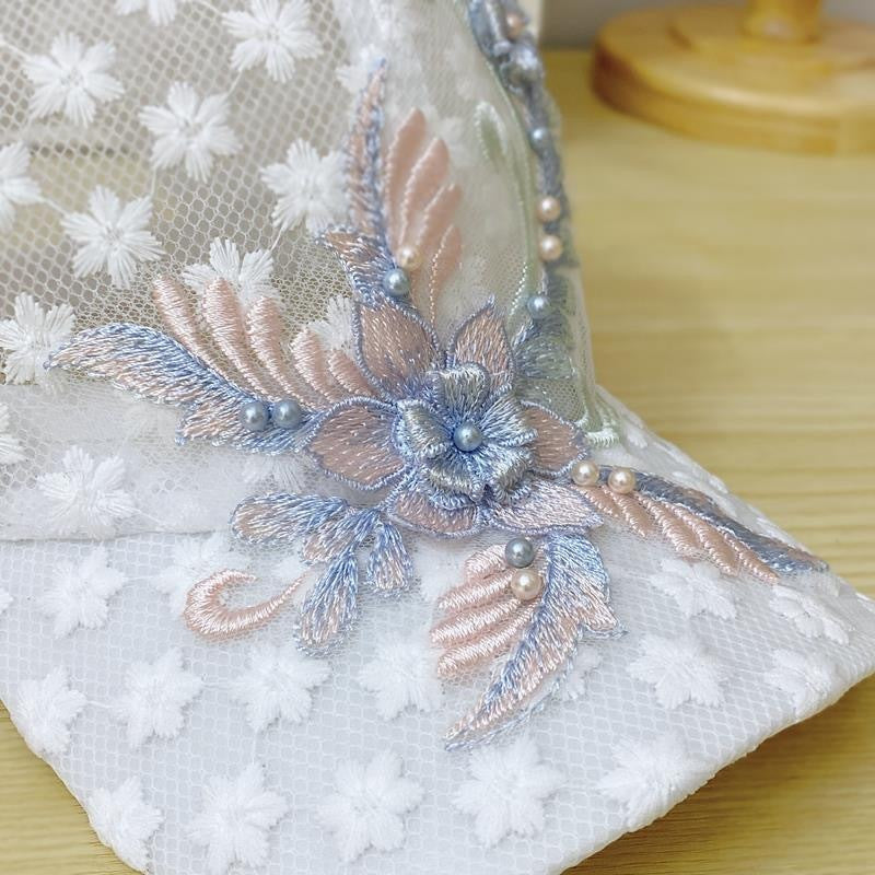 Outdoor Mesh Breathable Thin Lace Peaked Cap For Women