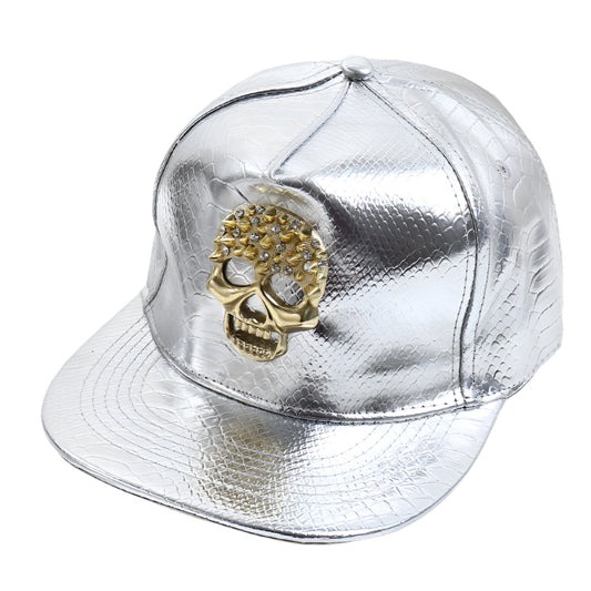 TheCapSpot -  Franklin Leather Skull Cap