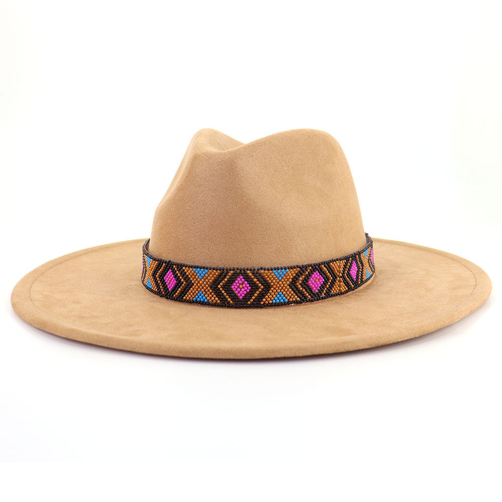 Women's Bohemian Broad-brimmed Hat Flat Edge