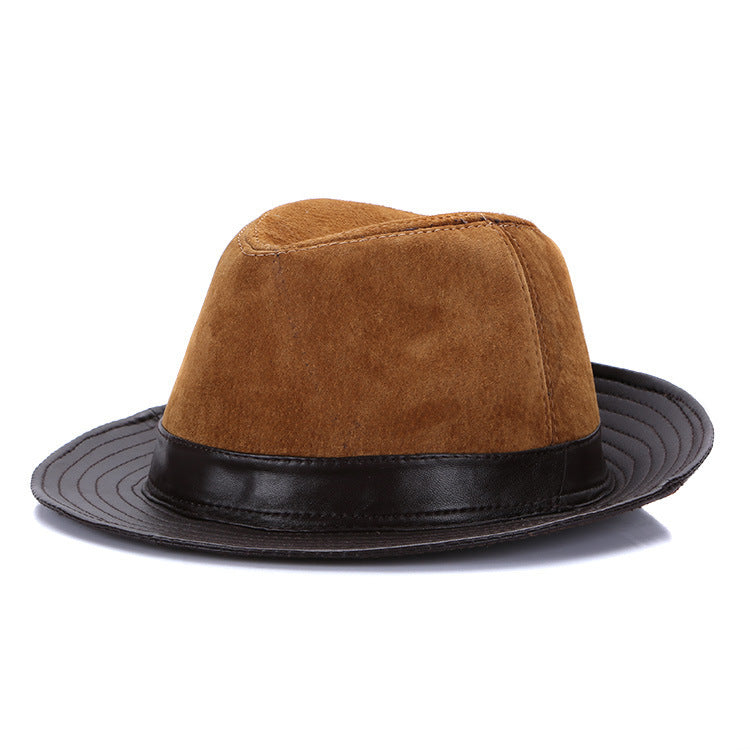 TheCapSpot - Casual Authentic Leather Sheepskin Top Hat