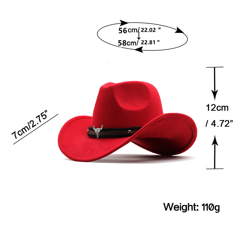 TheCapSpot -Metal Bull Head Fedora Hat