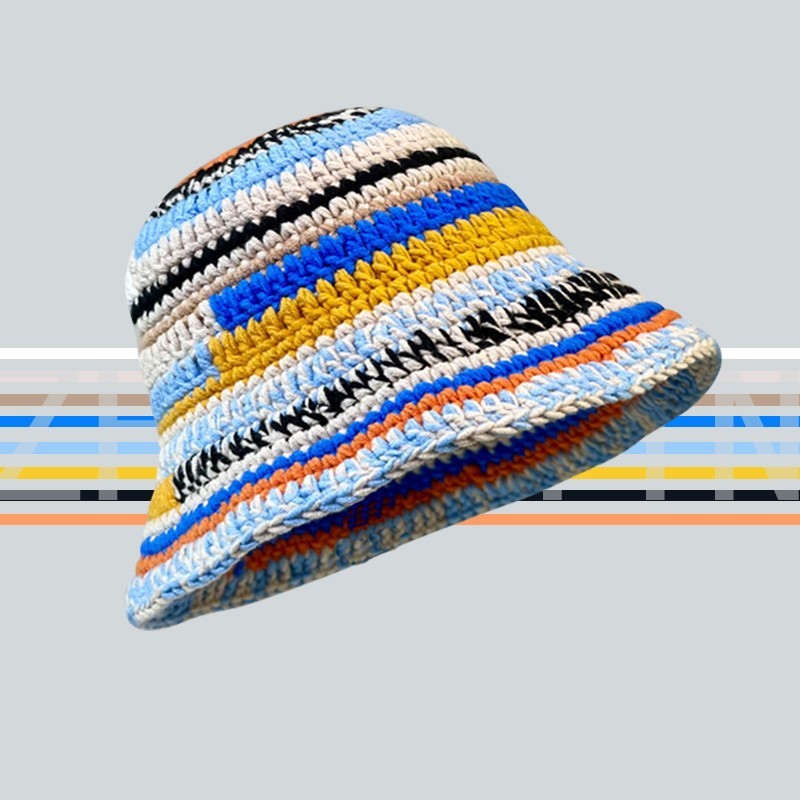 TheCapSpot -Color Handmade Striped Knitted Hat Children