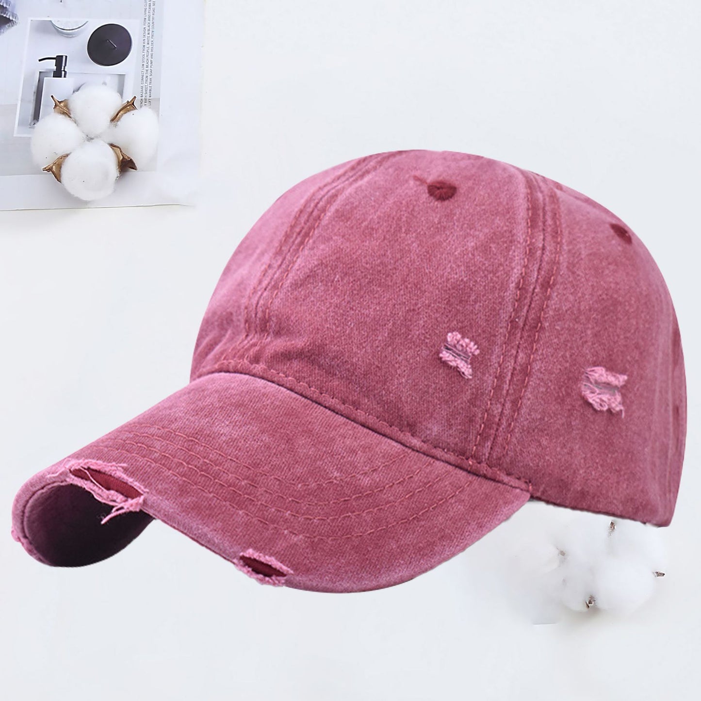 TheCapSpot - Women's Vintage Sunshade Retro Soft Peaked Cap