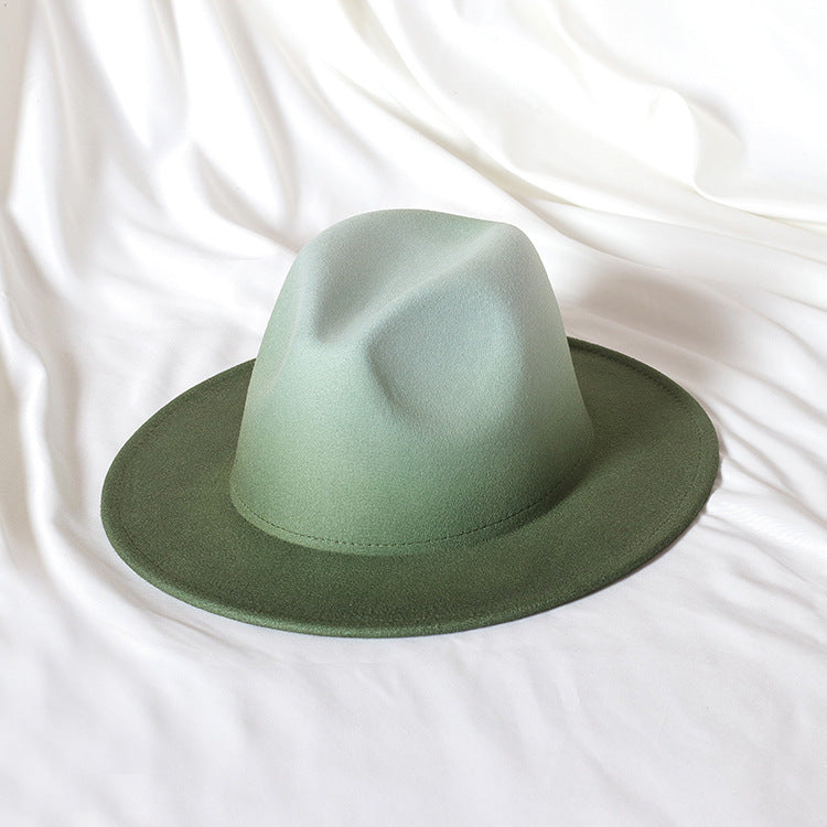 TheCapSpot - Gradient Color Topper Flat Brim Jazz Top Hat