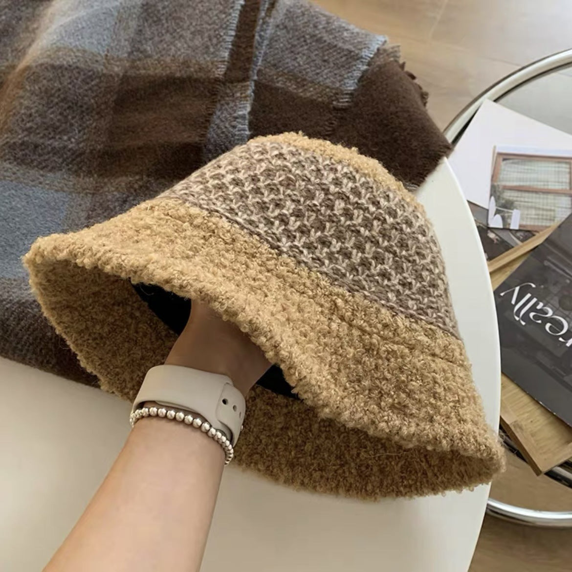 TheCapSpot - Color Matching Wool Knitted Fisherman Hat Children