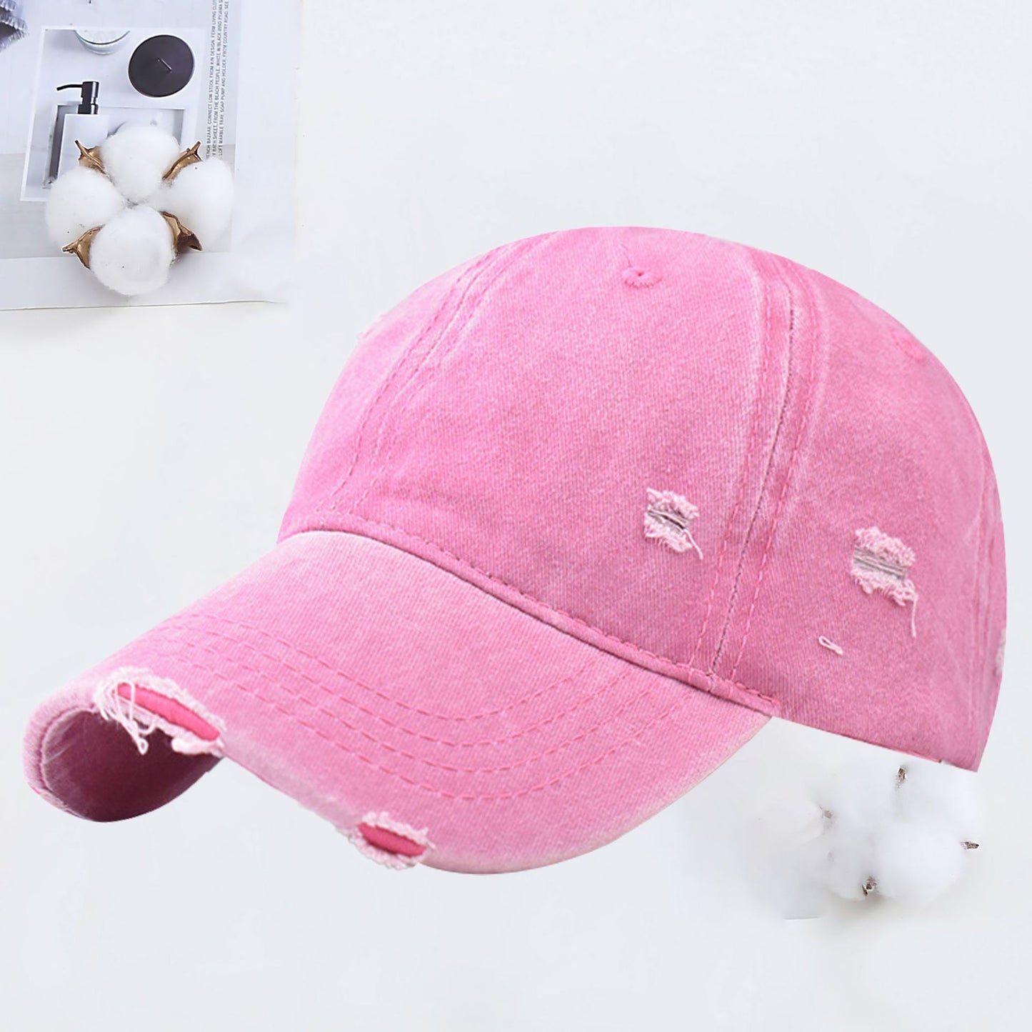 TheCapSpot - Women's Vintage Sunshade Retro Soft Peaked Cap