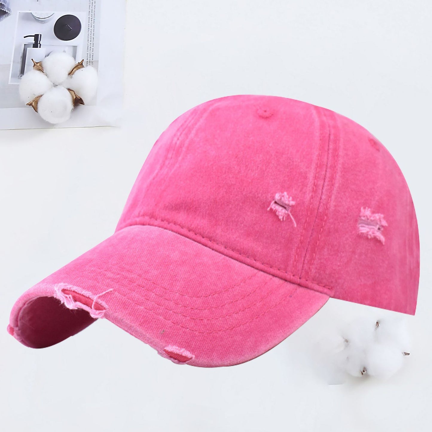 TheCapSpot - Women's Vintage Sunshade Retro Soft Peaked Cap
