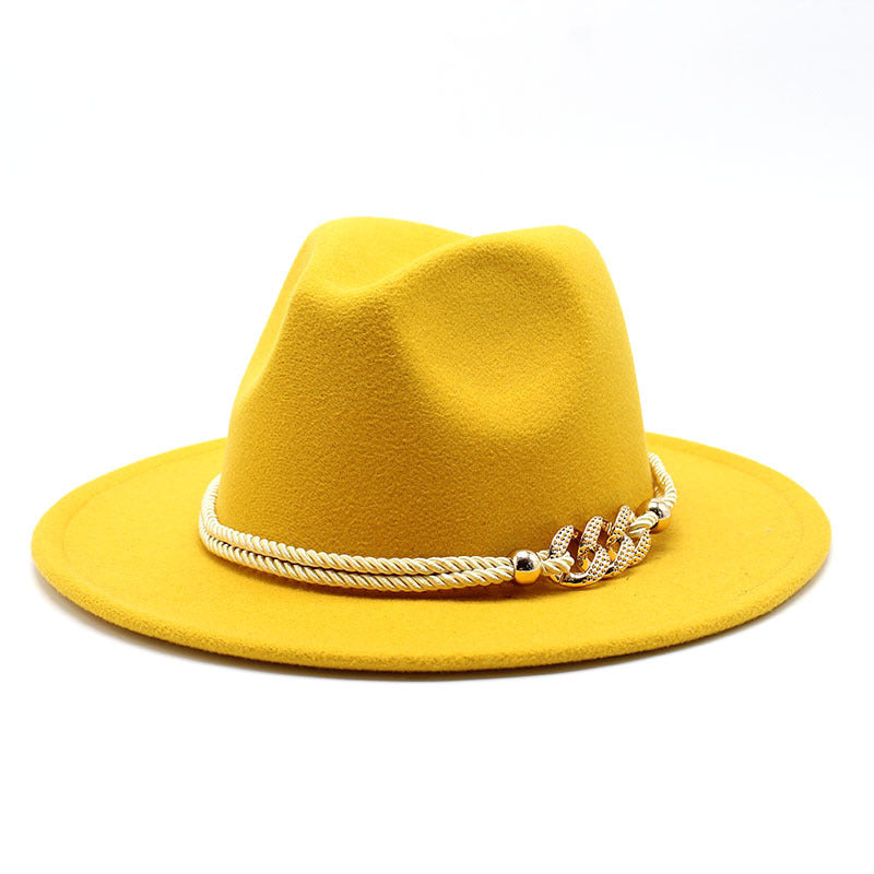 TheCapSpot - Fedora Gold Chain Hat