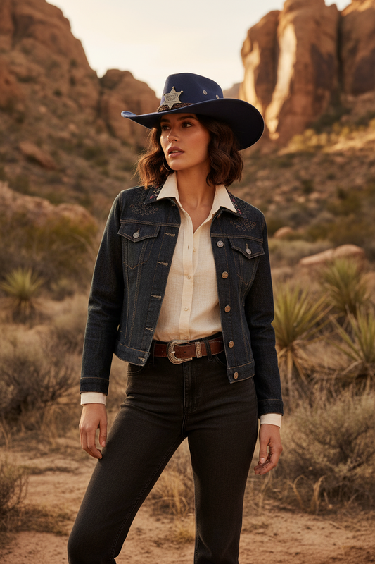 Marberry Wool Cowboy Hat – Flat Top, Sun Protection