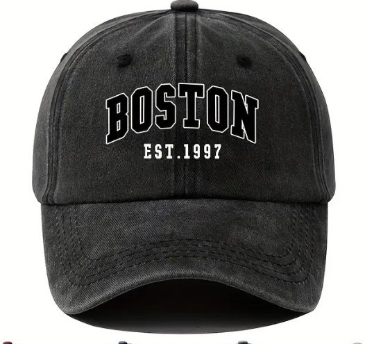 TheCapSpot - Washed Cotton Letter Baseball Cap