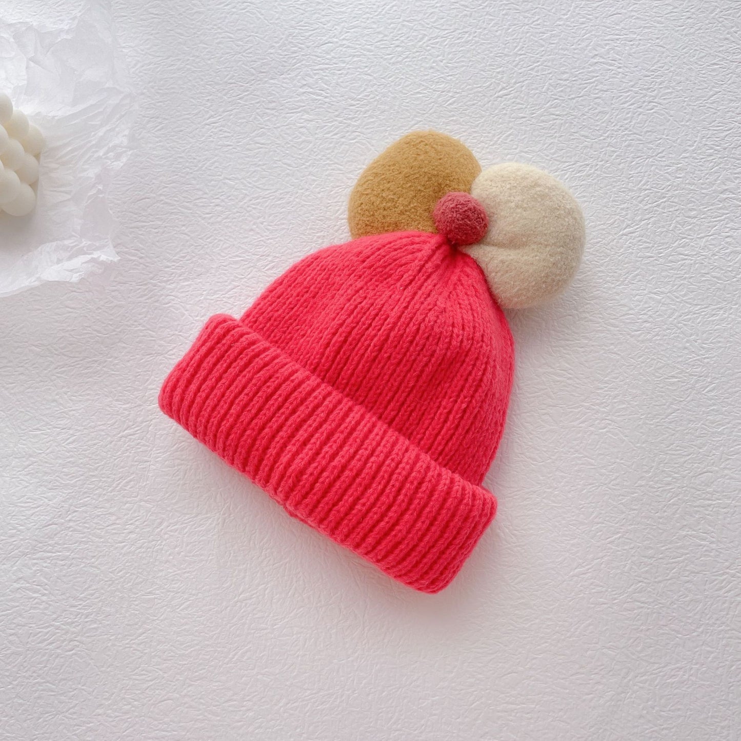 TheCapSpot - Children Princess Bow Knitted Woolen Hat