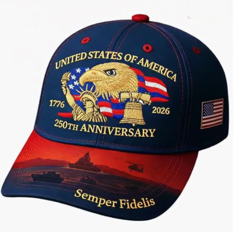 USA 250 Anniversary Cotton Baseball Cap