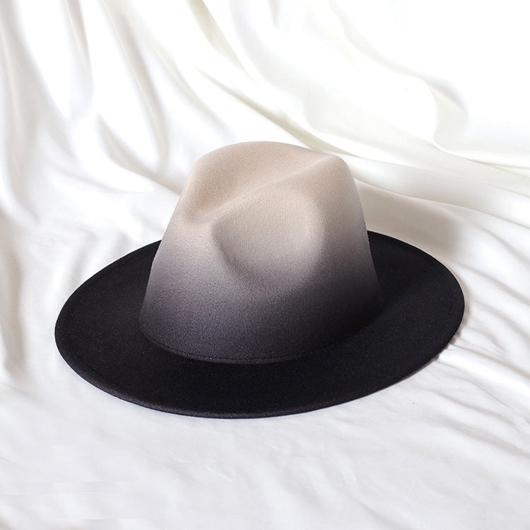 TheCapSpot - Gradient Color Topper Flat Brim Jazz Top Hat