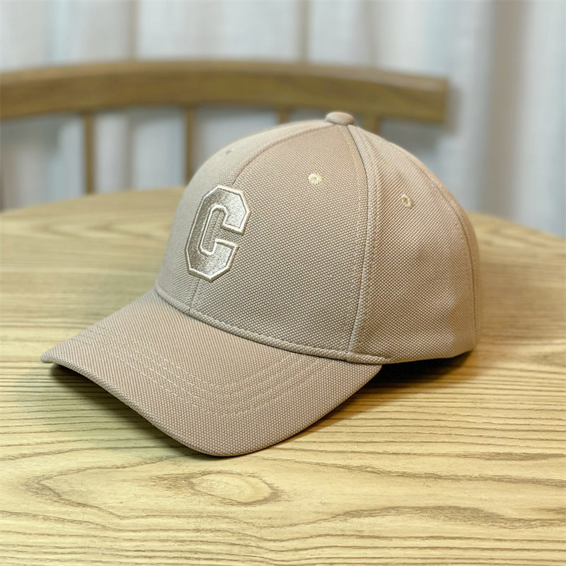 TheCapSpot - Embroidery C Letters Show Face Small Duck Tongue Cap