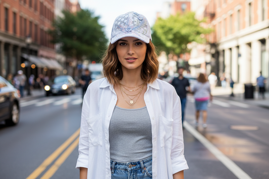 Outdoor Mesh Breathable Thin Lace Peaked Cap For Women