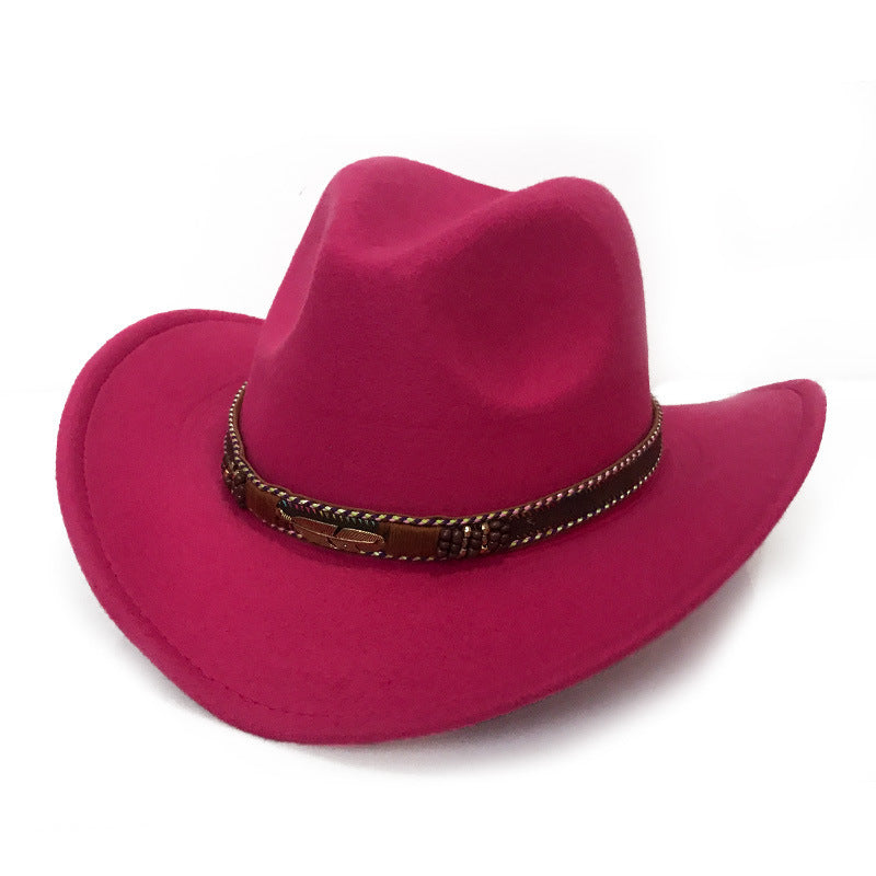 TheCapSpot - Fashion Metal Leaf Belt Cowboy Hat