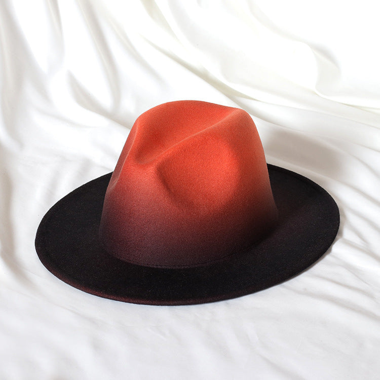 TheCapSpot - Gradient Color Topper Flat Brim Jazz Top Hat