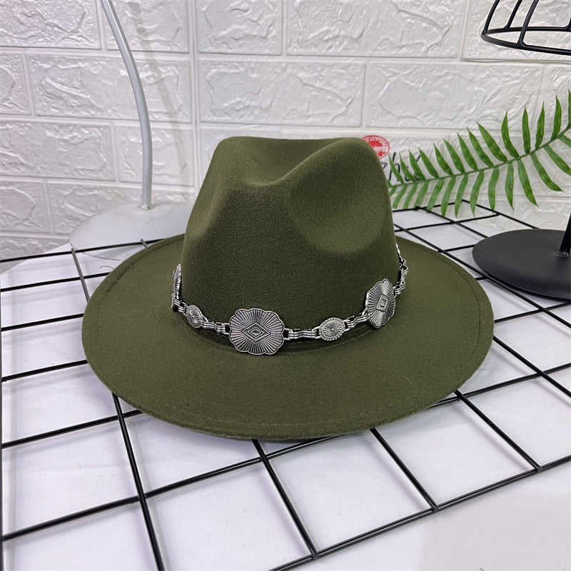 TheCapSpot - Chain Fedora Cap