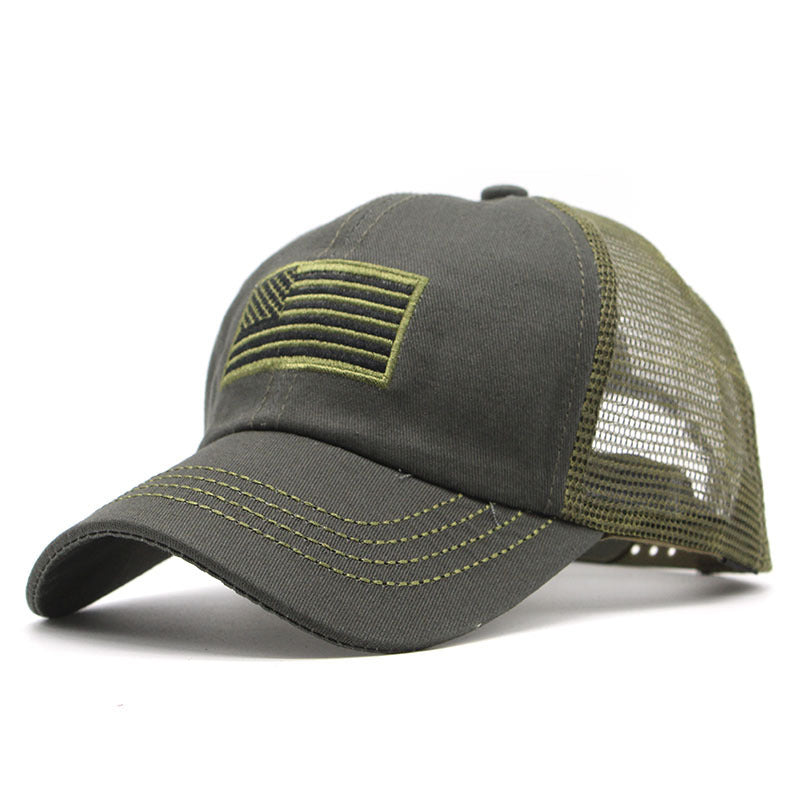 TheCapSpot - Outdoor Camouflage Mesh Cap Embroidered Hat