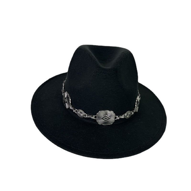 TheCapSpot - Chain Fedora Cap