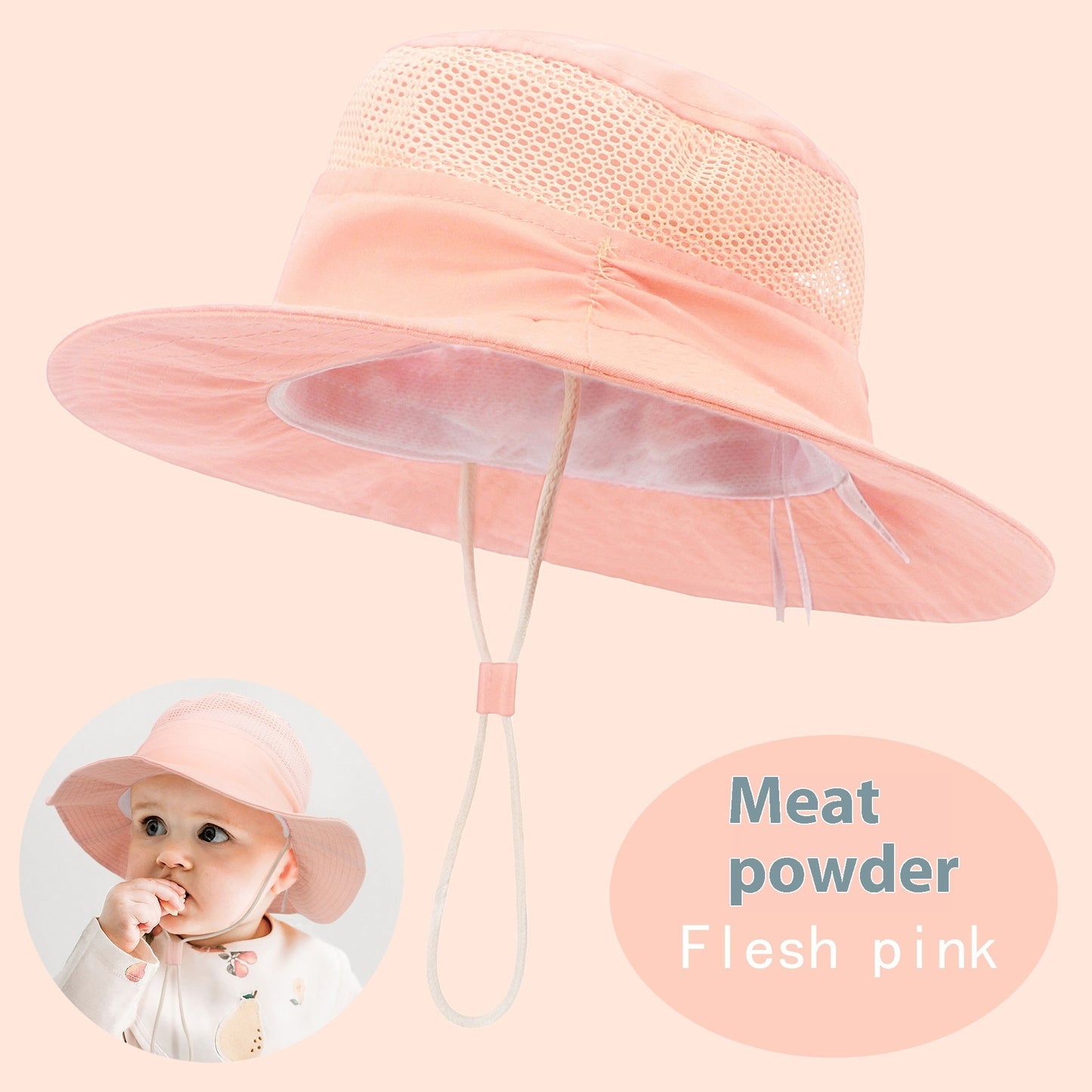 Children's Sun Hat Summer Breathable Mesh Cartoon Dinosaur Printing Outdoor Sunshade