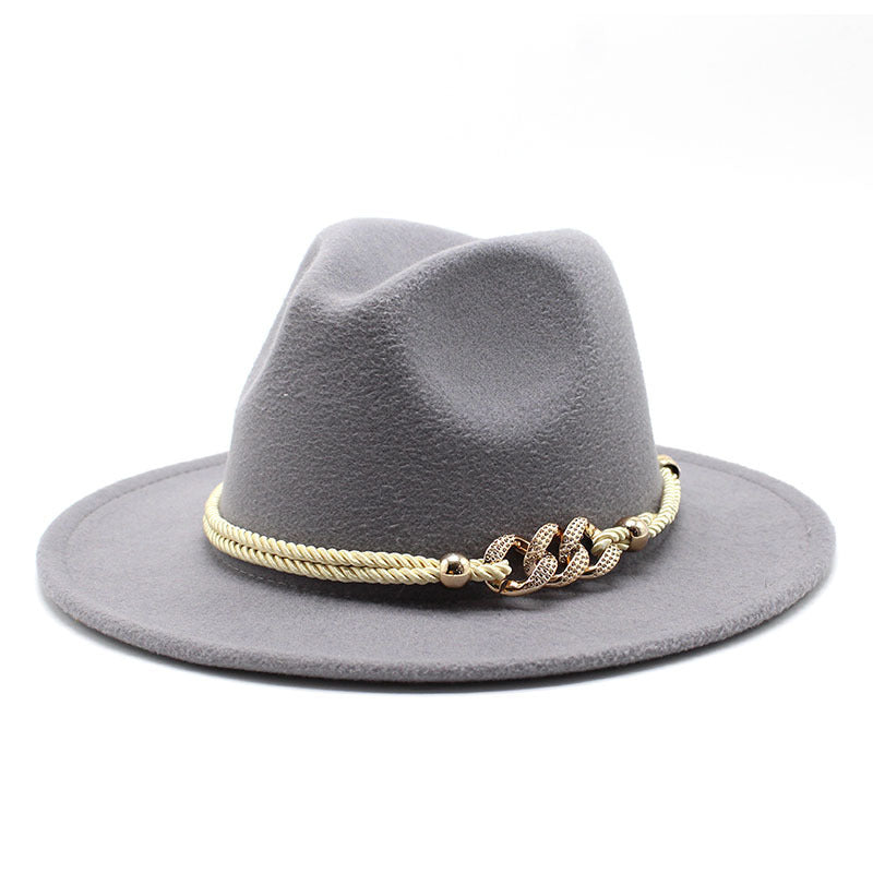 TheCapSpot - Fedora Gold Chain Hat