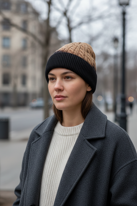 Geneva Two-Tone Acrylic Beanie