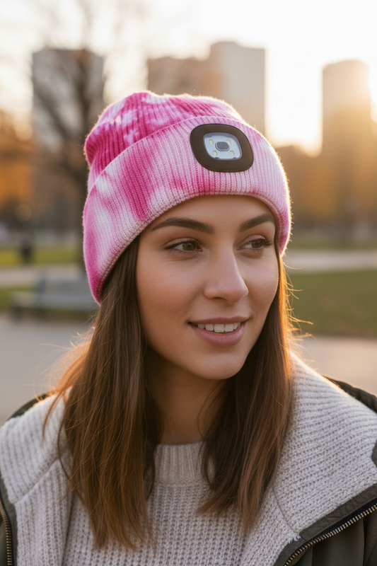 LED Light-Up Wool Knit Beanie