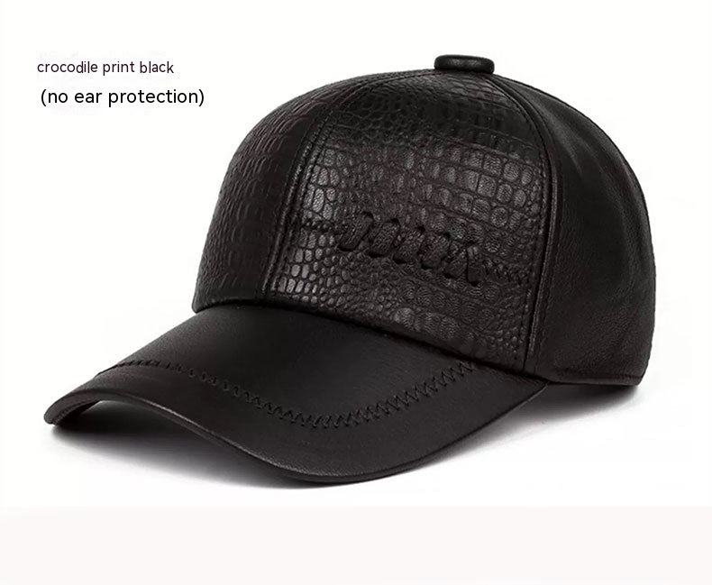 TheCapSpot - Crocodile Pattern Leather Cap