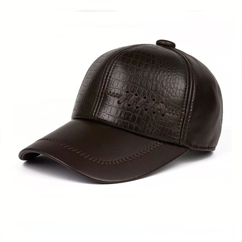 TheCapSpot - Crocodile Pattern Leather Cap