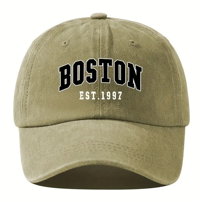 TheCapSpot - Washed Cotton Letter Baseball Cap