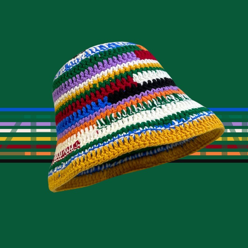 TheCapSpot -Color Handmade Striped Knitted Hat Children