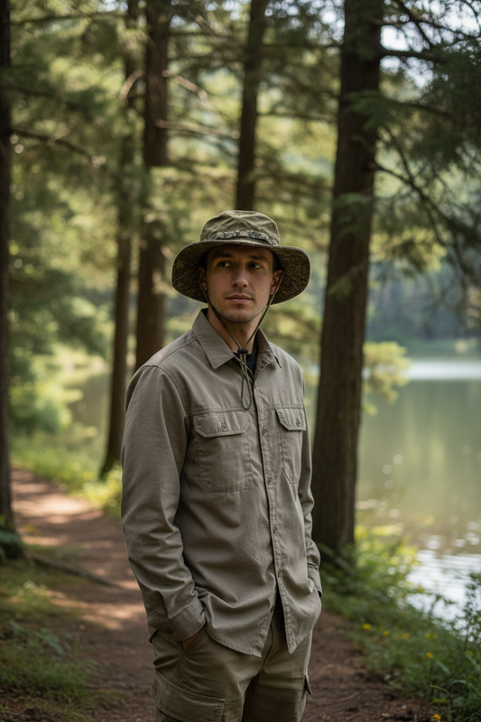 Calvert Unisex Cotton Camouflage Bucket Hat with UV Protection