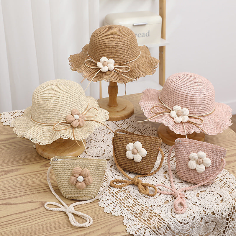 TheCapSpot- Girls' Sun-proof Sun Straw Hat Bag