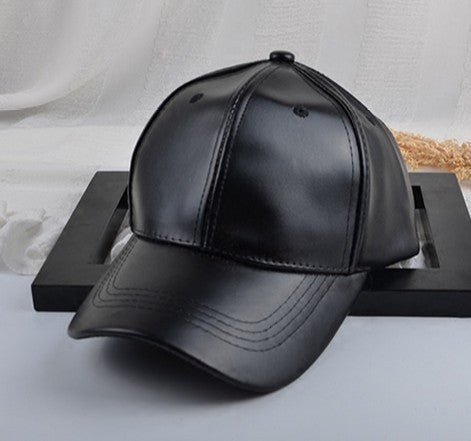 TheCapSpot - Leather Solid Modern Baseball Cap