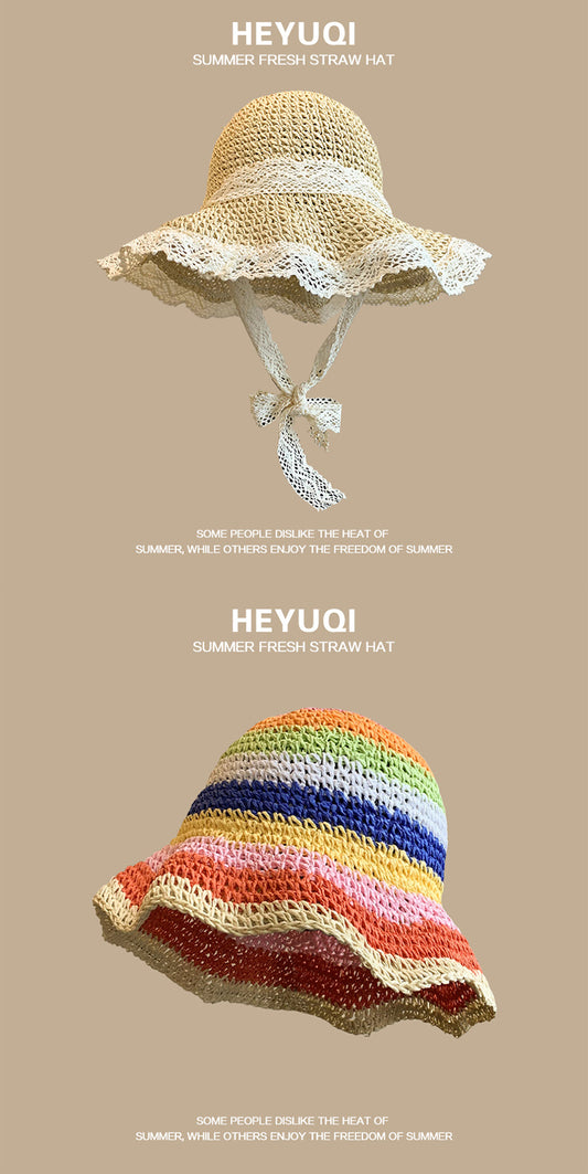 TheCapSpot - French Lace Raffia Hat