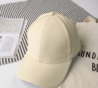 TheCapSpot - Leather Solid Modern Baseball Cap