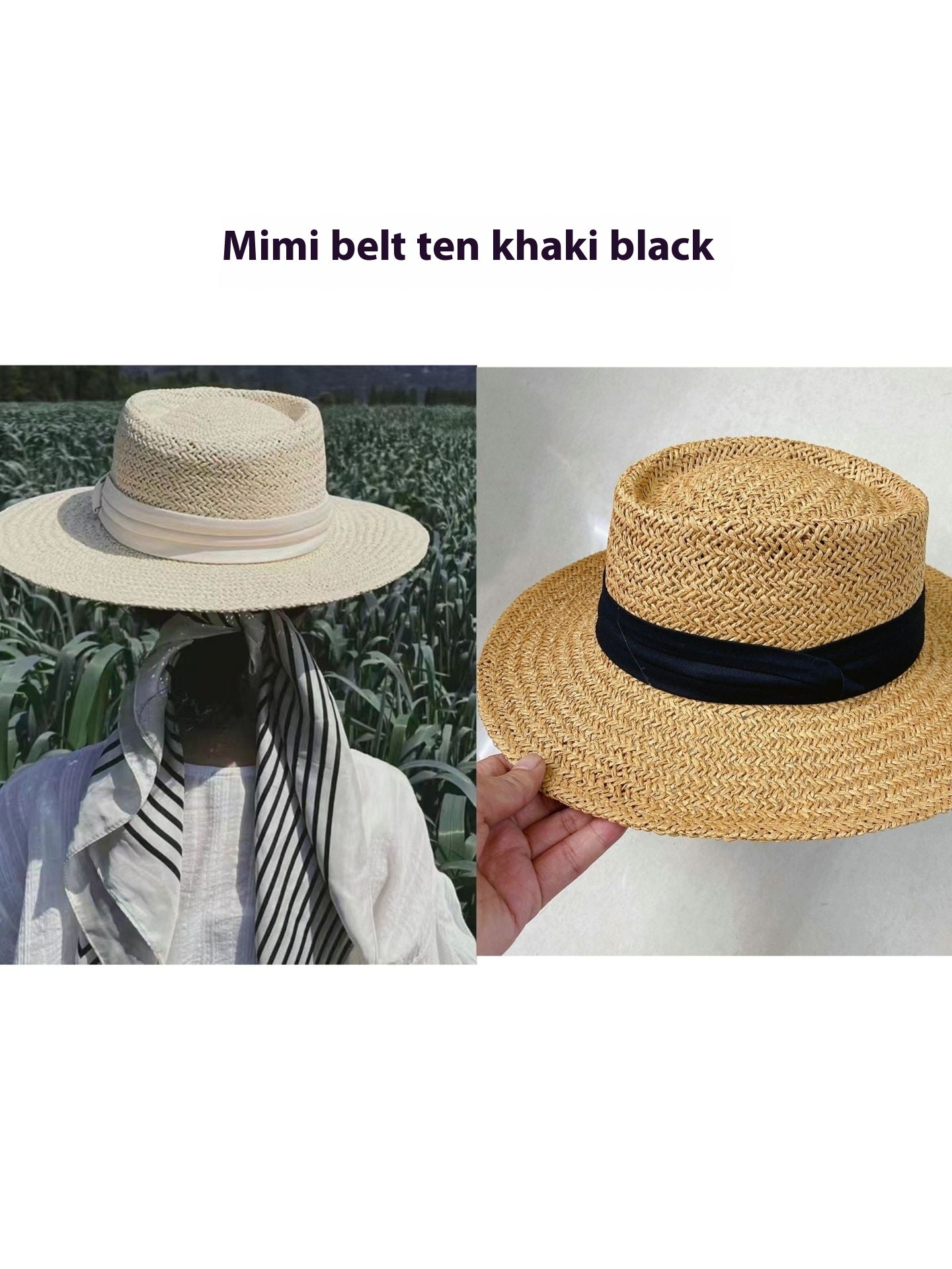 TheCapSpot - Solid Ribbon Straw Hat