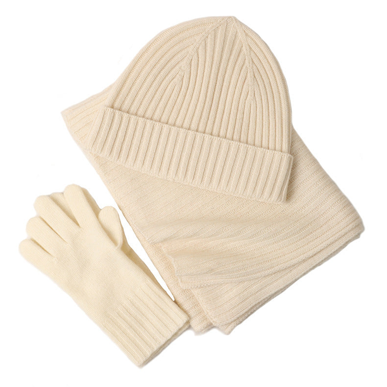 Bradley Wool Scarf, Hat & Gloves Three-Piece Set for Women