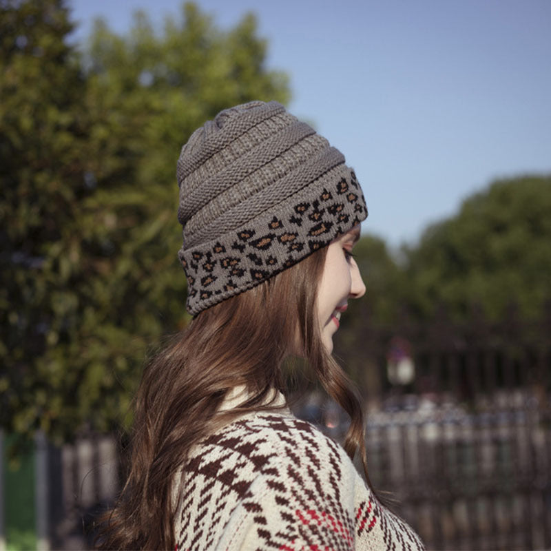 TheCapSpot - Tarver Leopard Print Stocking Cap