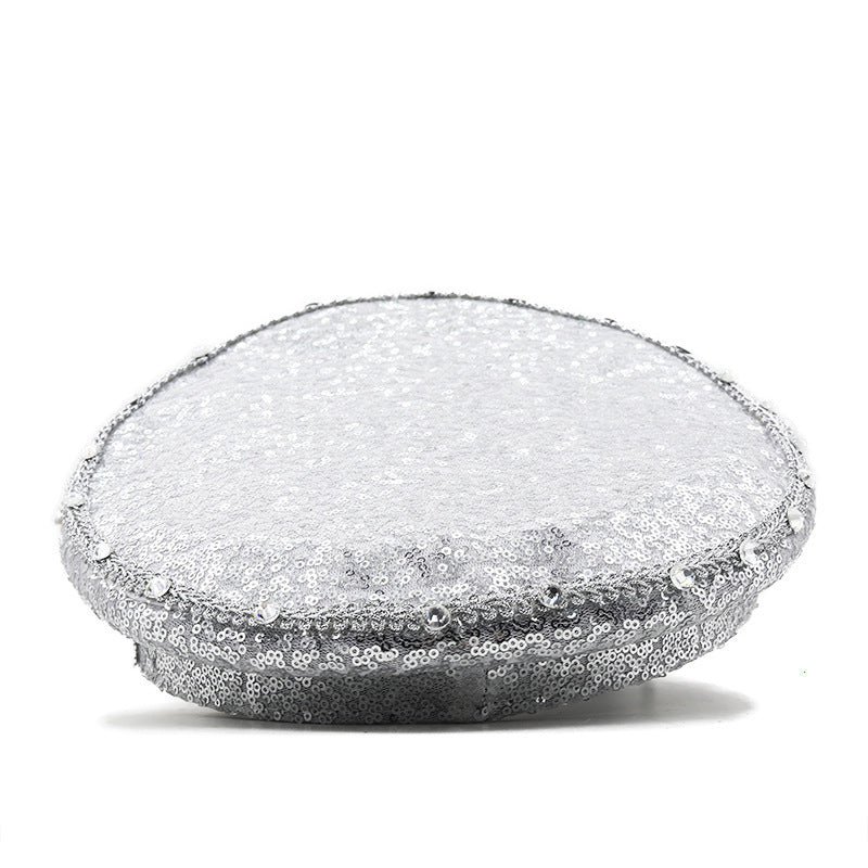 TheCapspot -Silver Sequin Diamond Hat