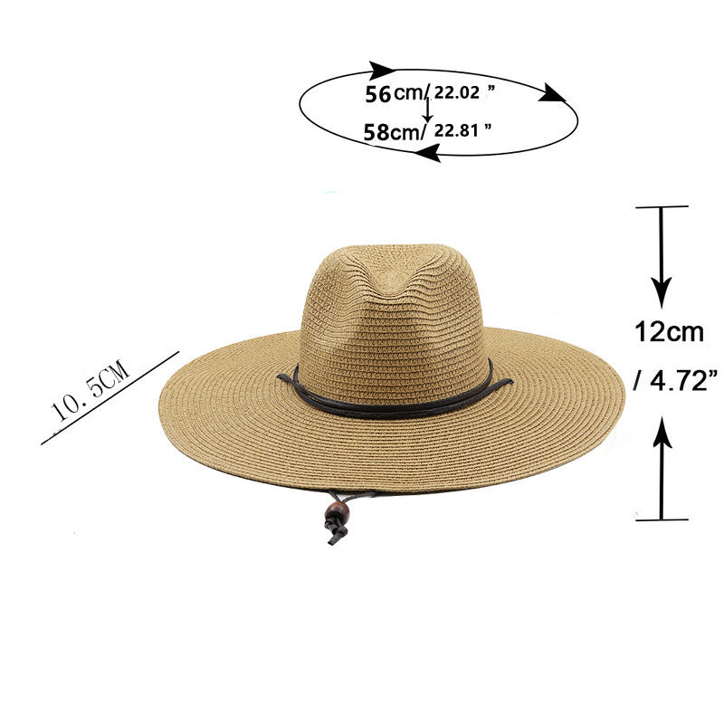 The CapSpot - Windproof Rope Flat Big Brim Hat