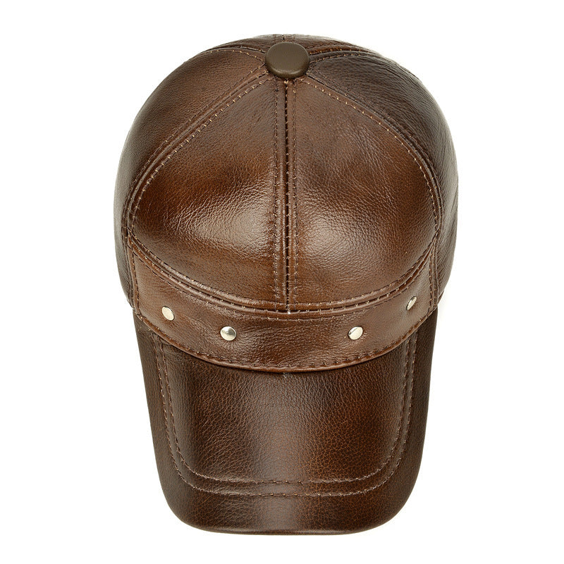 TheCapSpot - Genuine Leather Baseball Cap