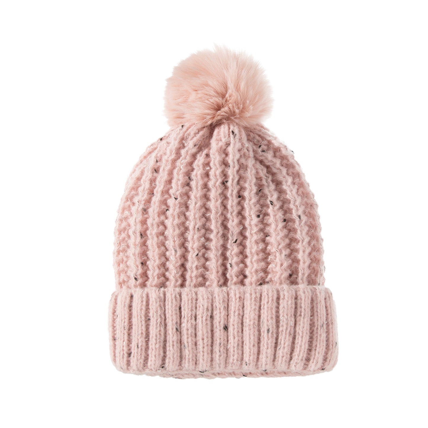 TheCapSpot - Fleece Lined Fur Ball Stocking Cap