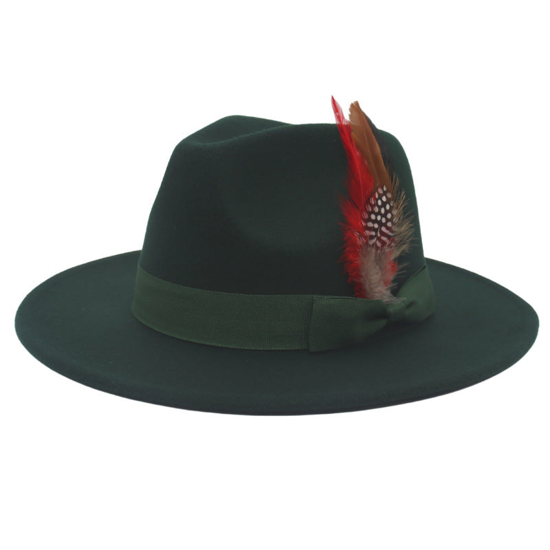 TheCapSpot - Feather Broad Brimmed Hat