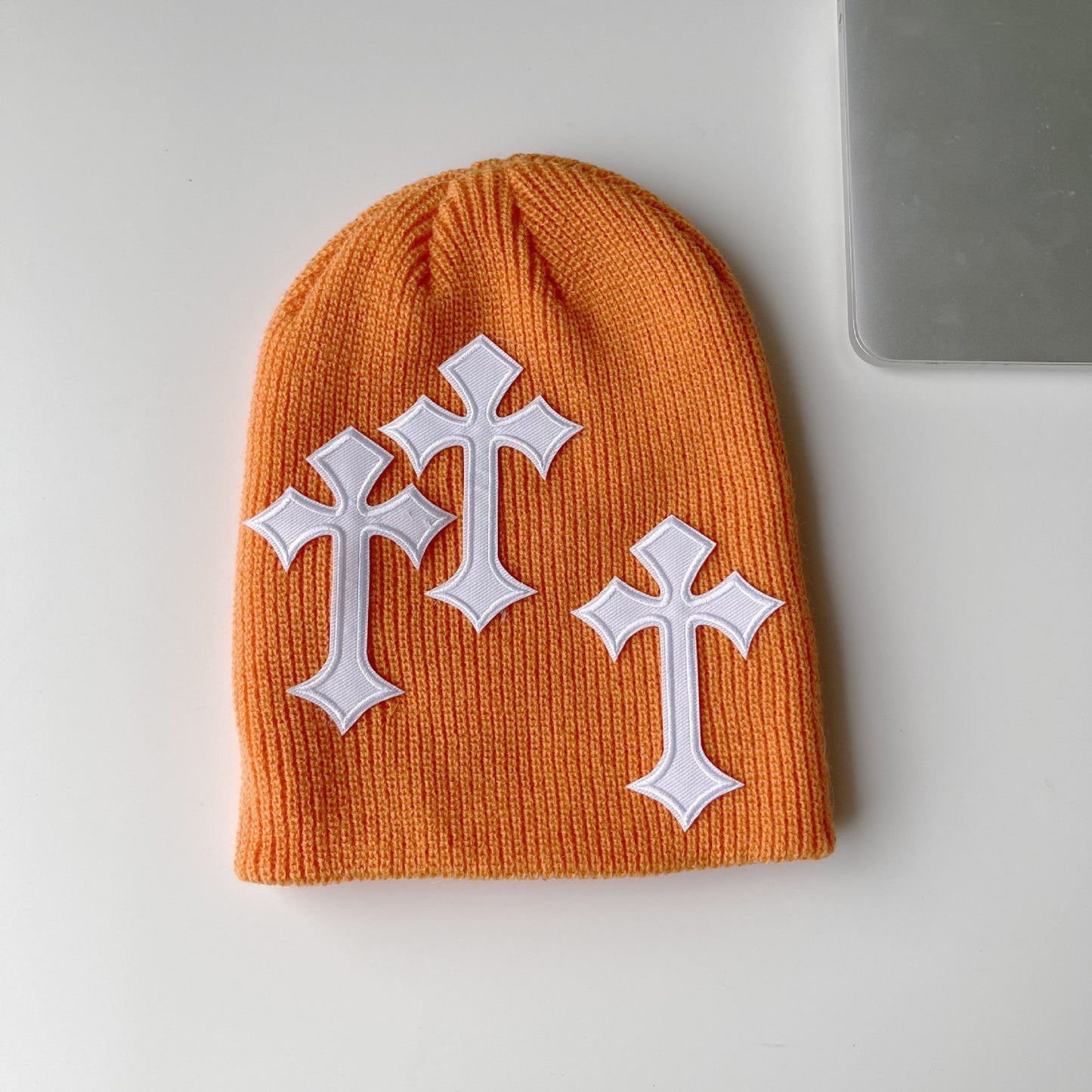TheCapSpot - Dark Cross Woolen Cap Children Loose Pile Style Knitted Hat